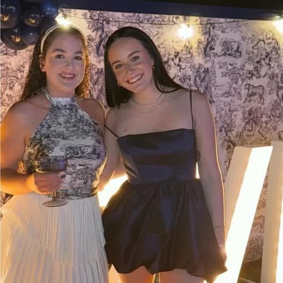 Lucy in the Sky Sold Out Navy Blue Bubble Hem Mini Dress / Occasion/Homecoming - Picture 4 of 4